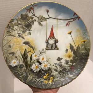 Rien Poortvliet "Little Swinger" Plate One, Spring - Gnomes Four Seasons # 7,441